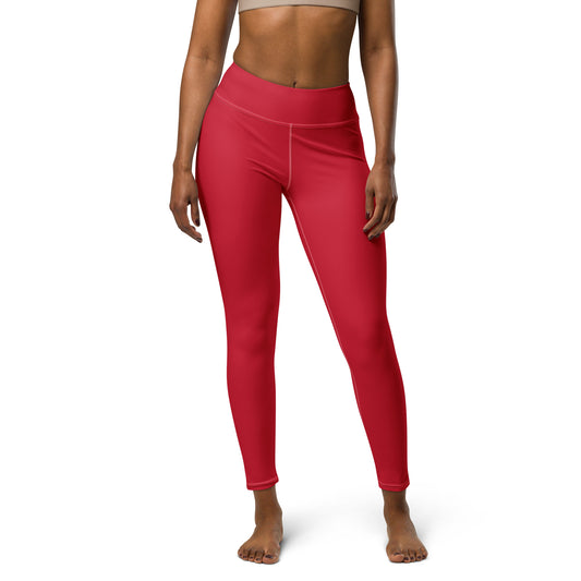 360 Lifestyle Yoga Leggings Solid Red