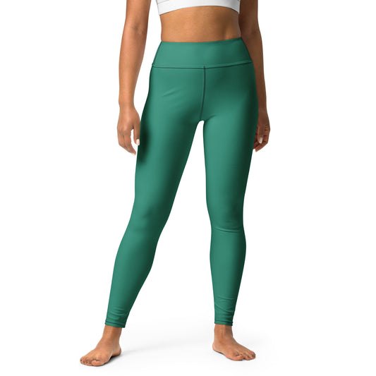 360 Lifestyle Yoga Leggings in Solid Elf Green