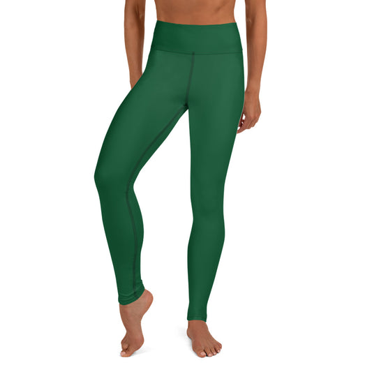 360 Lifestyle Yoga Leggings in Solid Forest Green