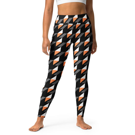 360 Lifestyle Yoga Leggings Geo Candy Corn