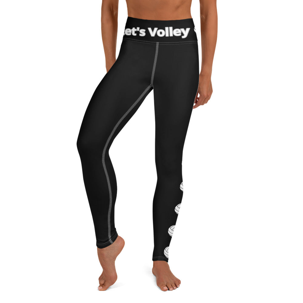 Volleyball Yoga Leggings on both legs ilmt