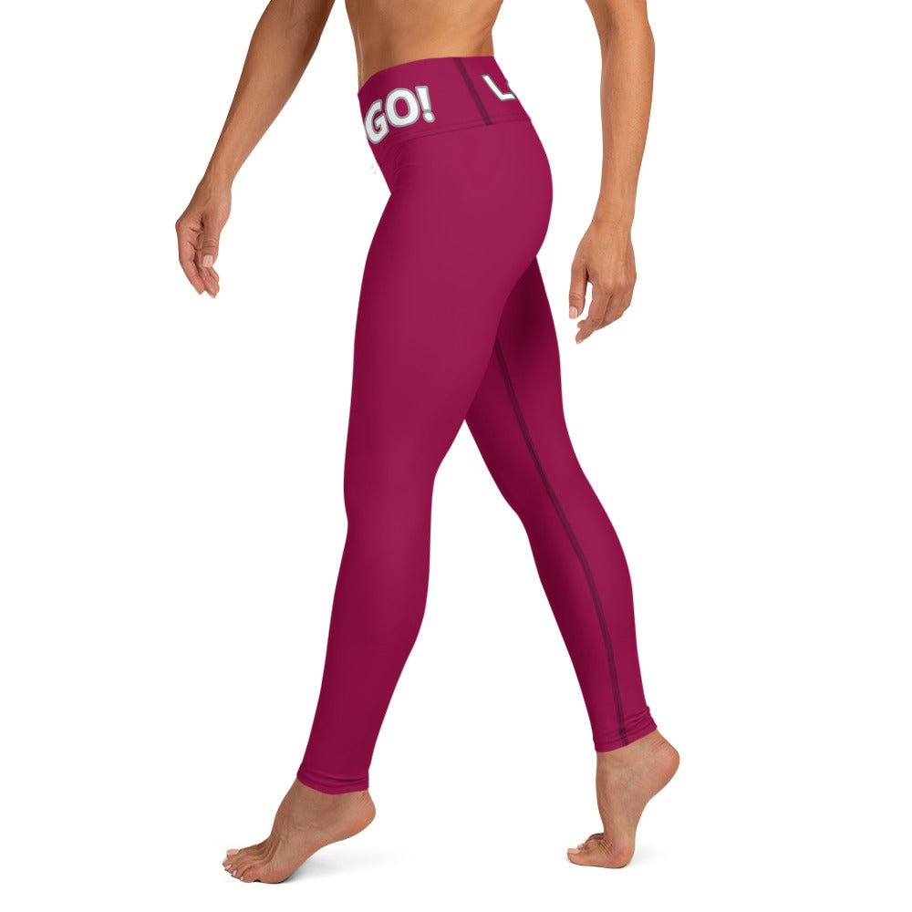 360 Lifestyle Let's GO! Yoga Leggings Burgundy ILMT