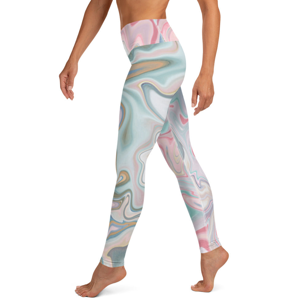 360 Lifestyle Yoga Leggings Pink Bliss print