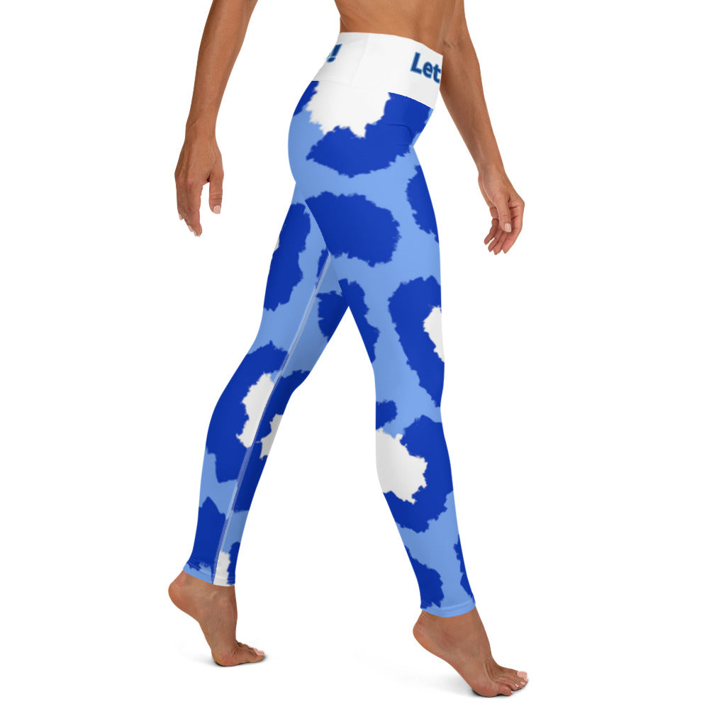 Let's Go Yoga Leggings Blue leopard ILMT