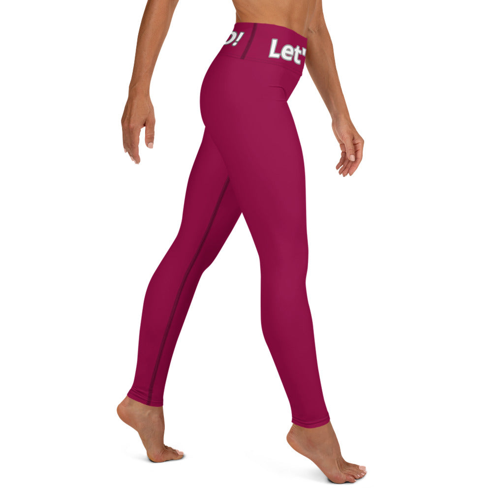 360 Lifestyle Let's GO! Yoga Leggings Burgundy ILMT