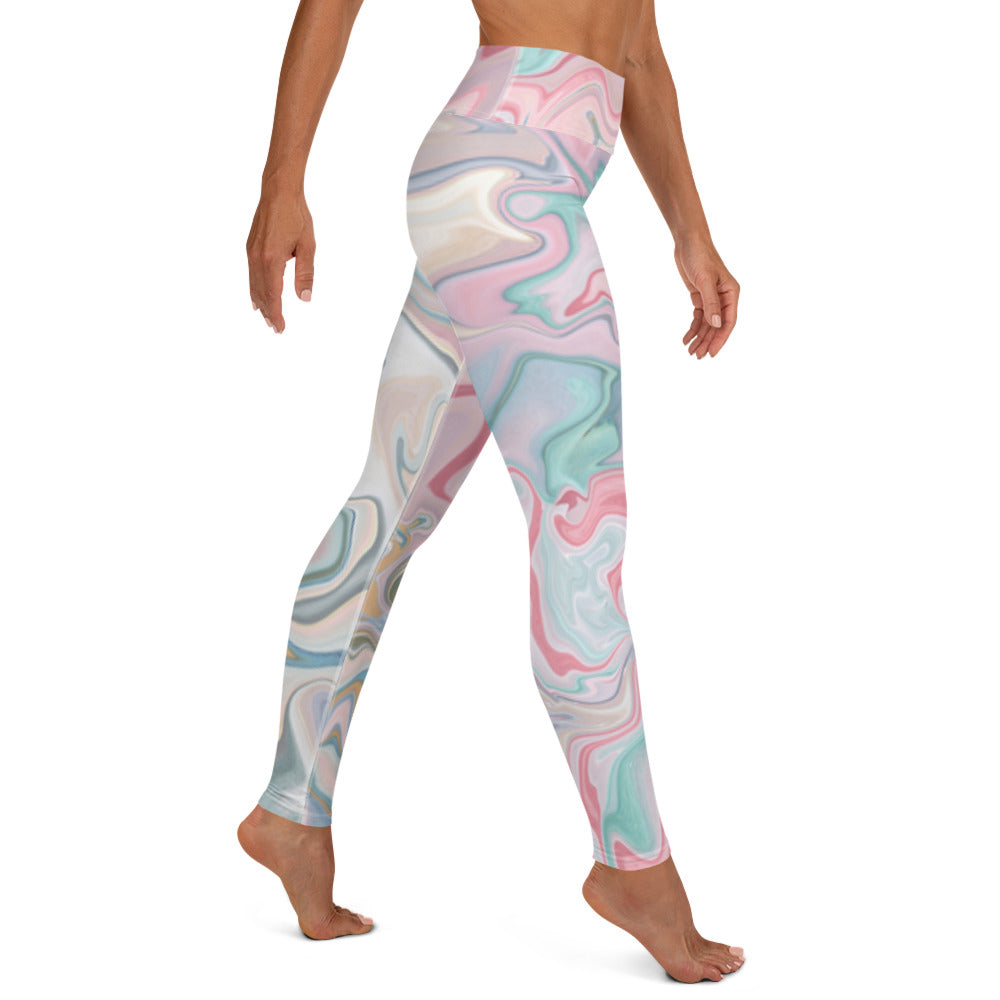 360 Lifestyle Yoga Leggings Pink Bliss print