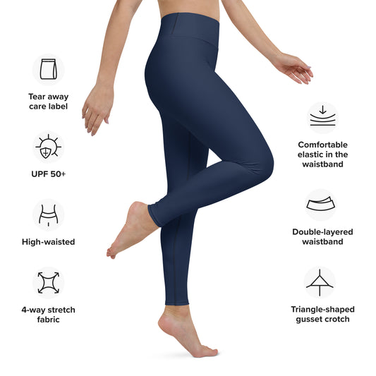 360 Lifestyle Yoga Leggings in Solid Navy