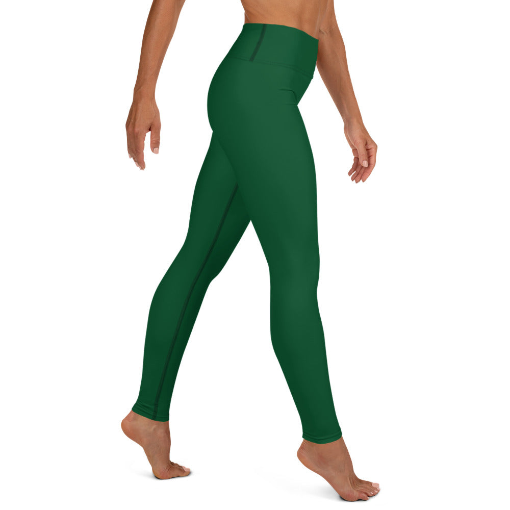 360 Lifestyle Yoga Leggings in Solid Forest Green