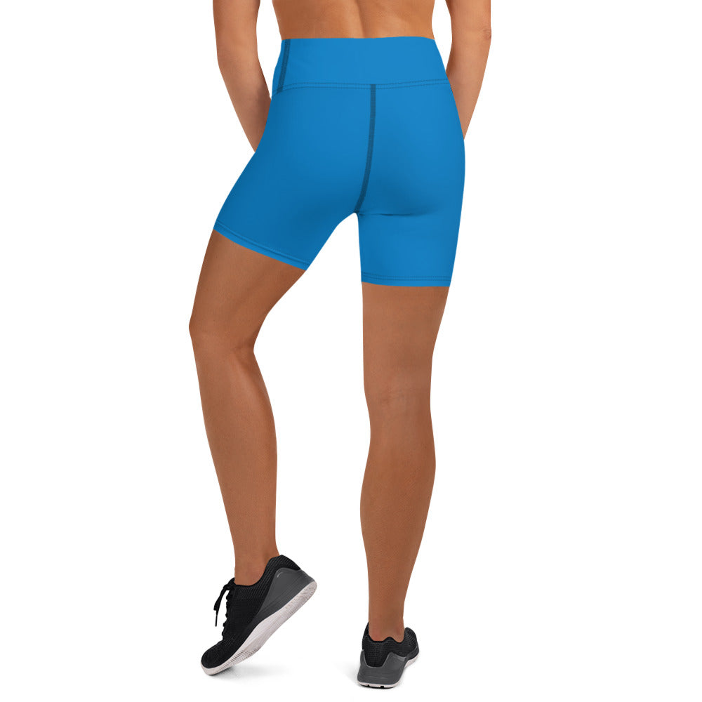 360 Lifestyle Yoga Shorts in Solid Blue