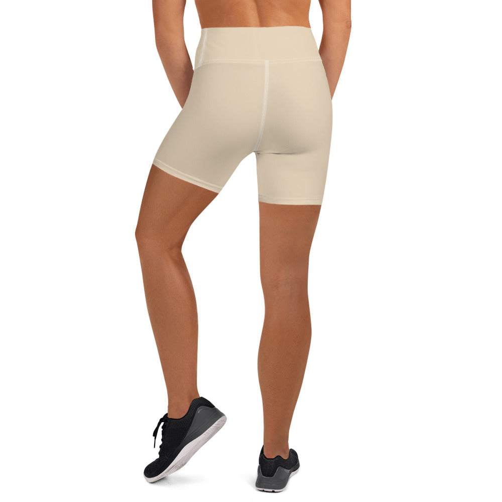 360 Lifestyle Yoga Shorts in Solid Champagne