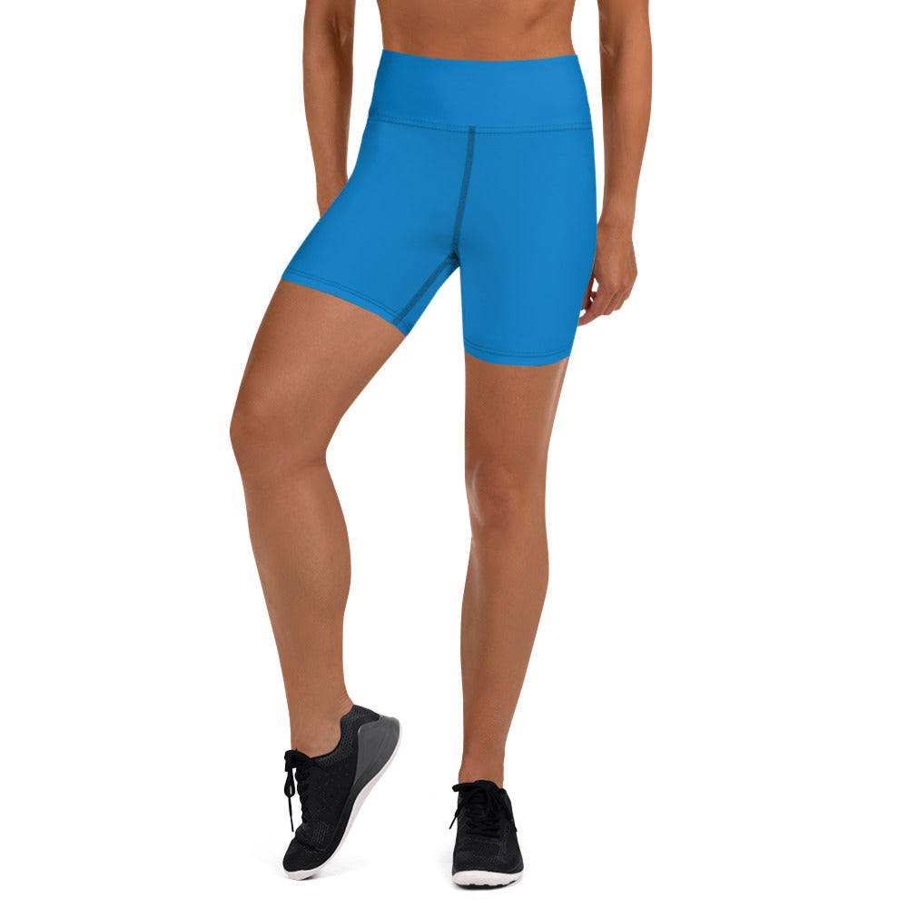 360 Lifestyle Yoga Shorts in Solid Blue