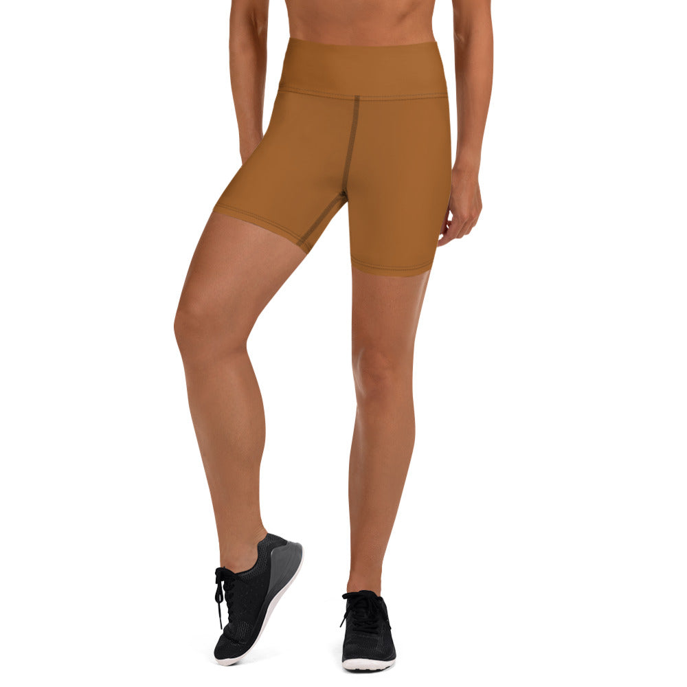 360 Lifestyle Yoga Shorts in Solid Rich Gold