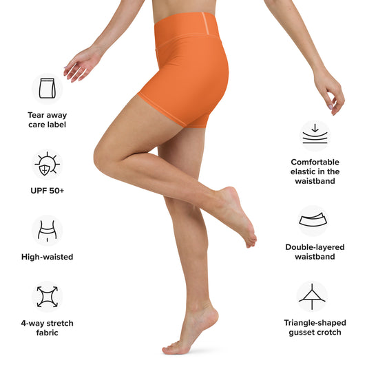 360 Lifestyle Yoga Shorts in Solid Orange