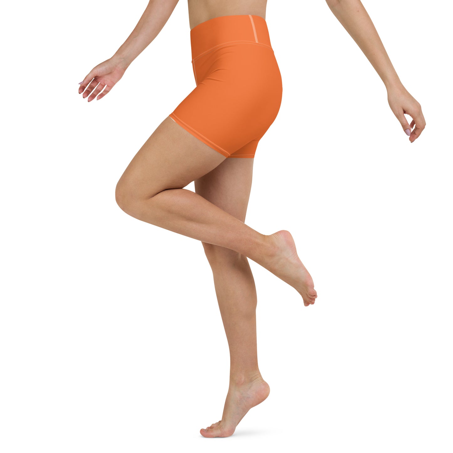 360 Lifestyle Yoga Shorts in Solid Orange