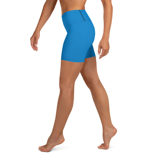 360 Lifestyle Yoga Shorts in Solid Blue