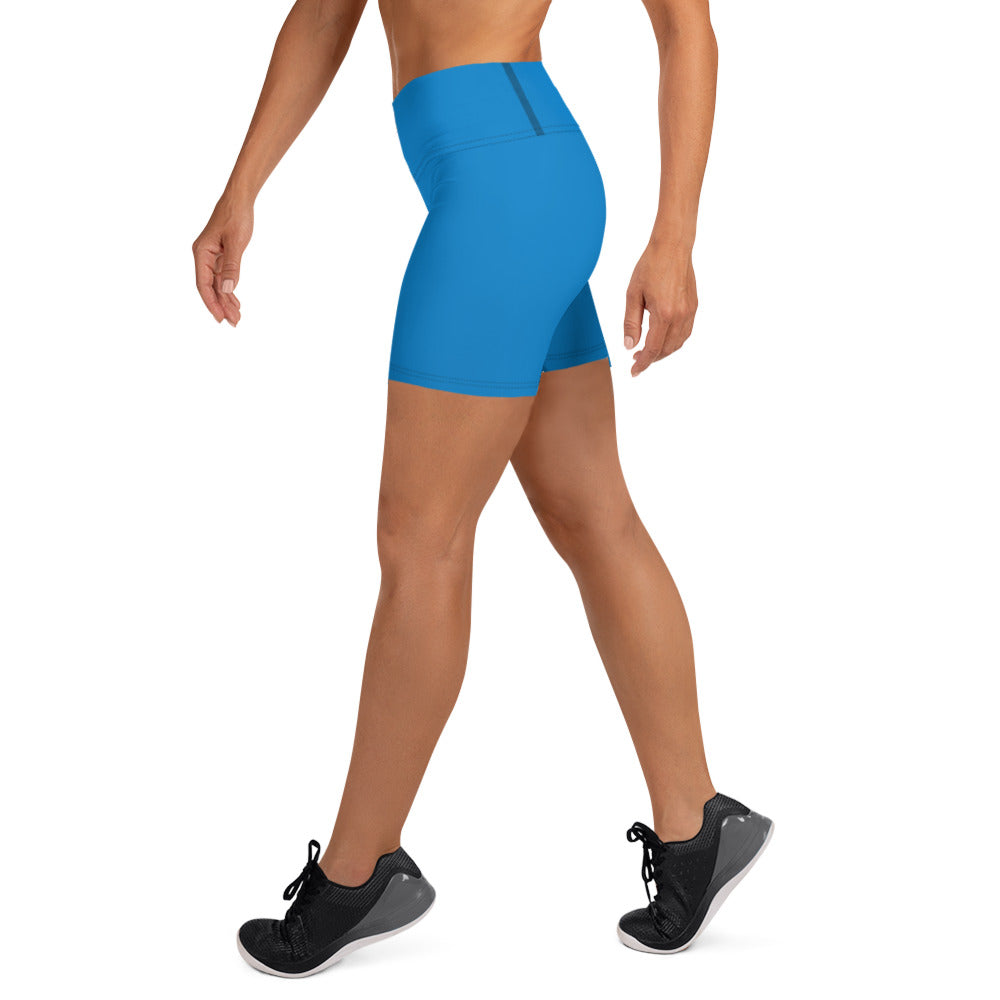 360 Lifestyle Yoga Shorts in Solid Blue