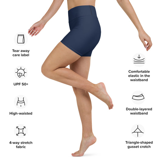 360 Lifestyle Yoga Shorts in Solid Navy