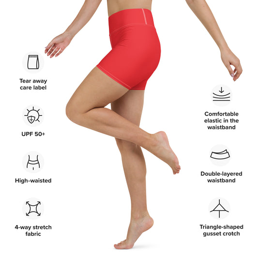 360 Lifestyle Yoga Shorts in Solid Alizarin