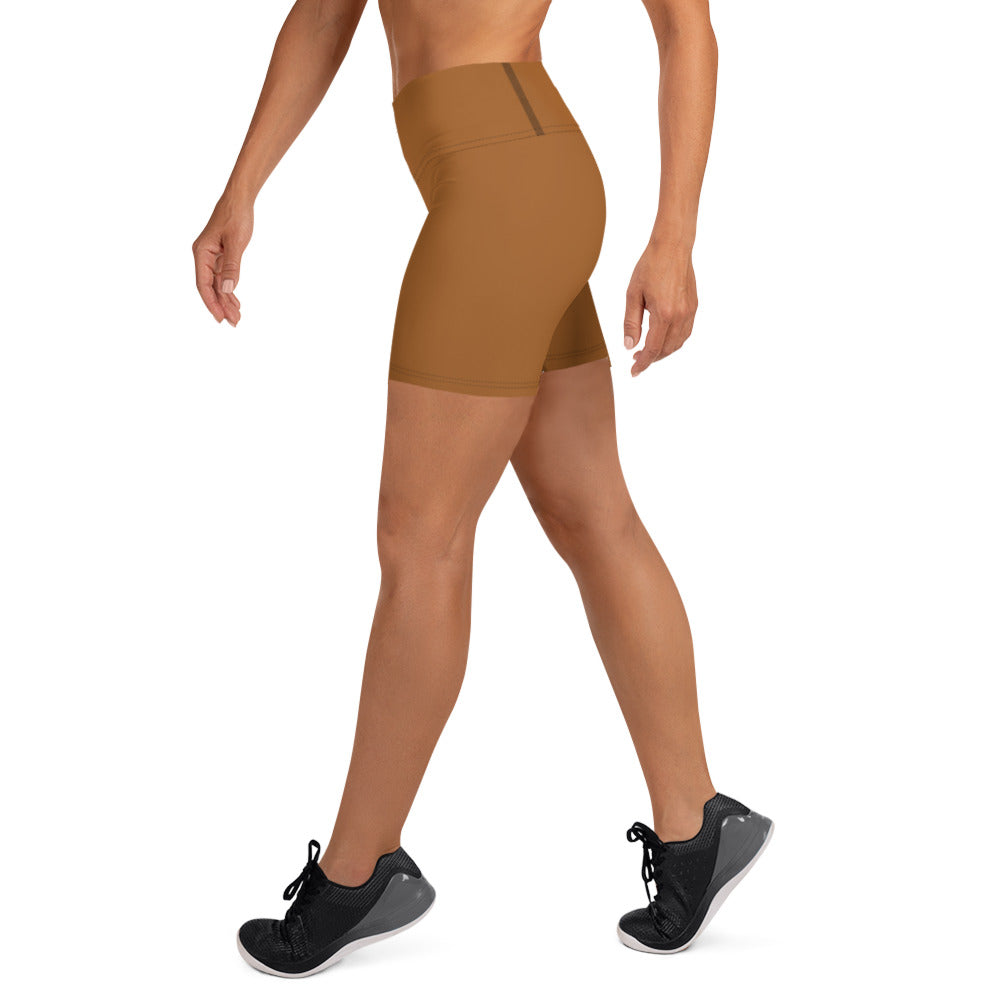 360 Lifestyle Yoga Shorts in Solid Rich Gold