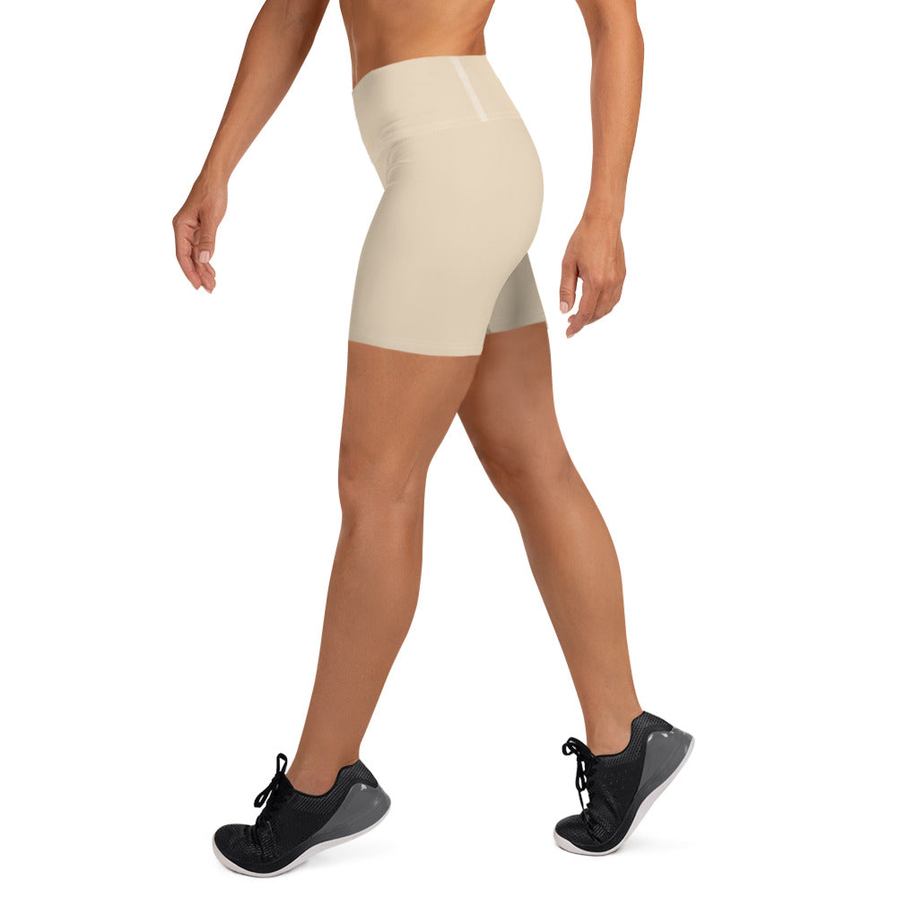 360 Lifestyle Yoga Shorts in Solid Champagne