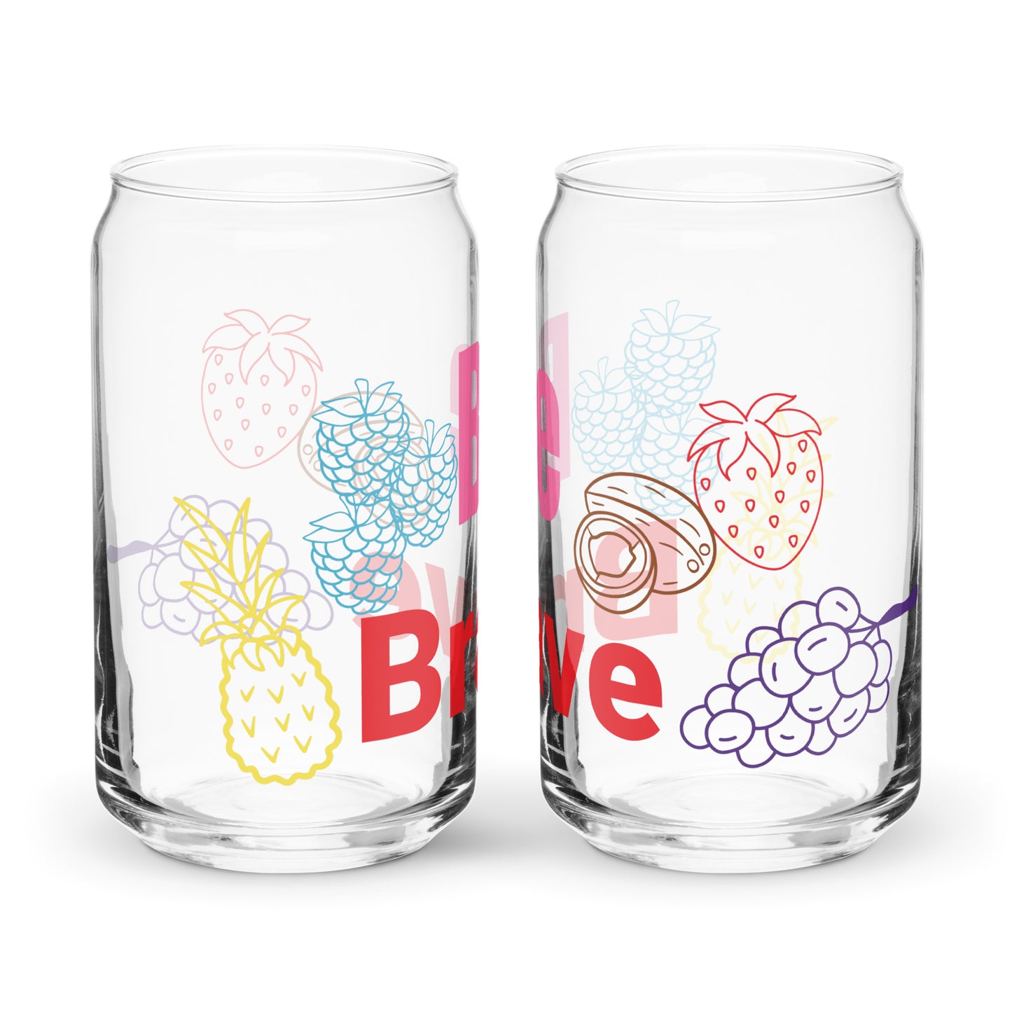 Be Brave Can-shaped glass