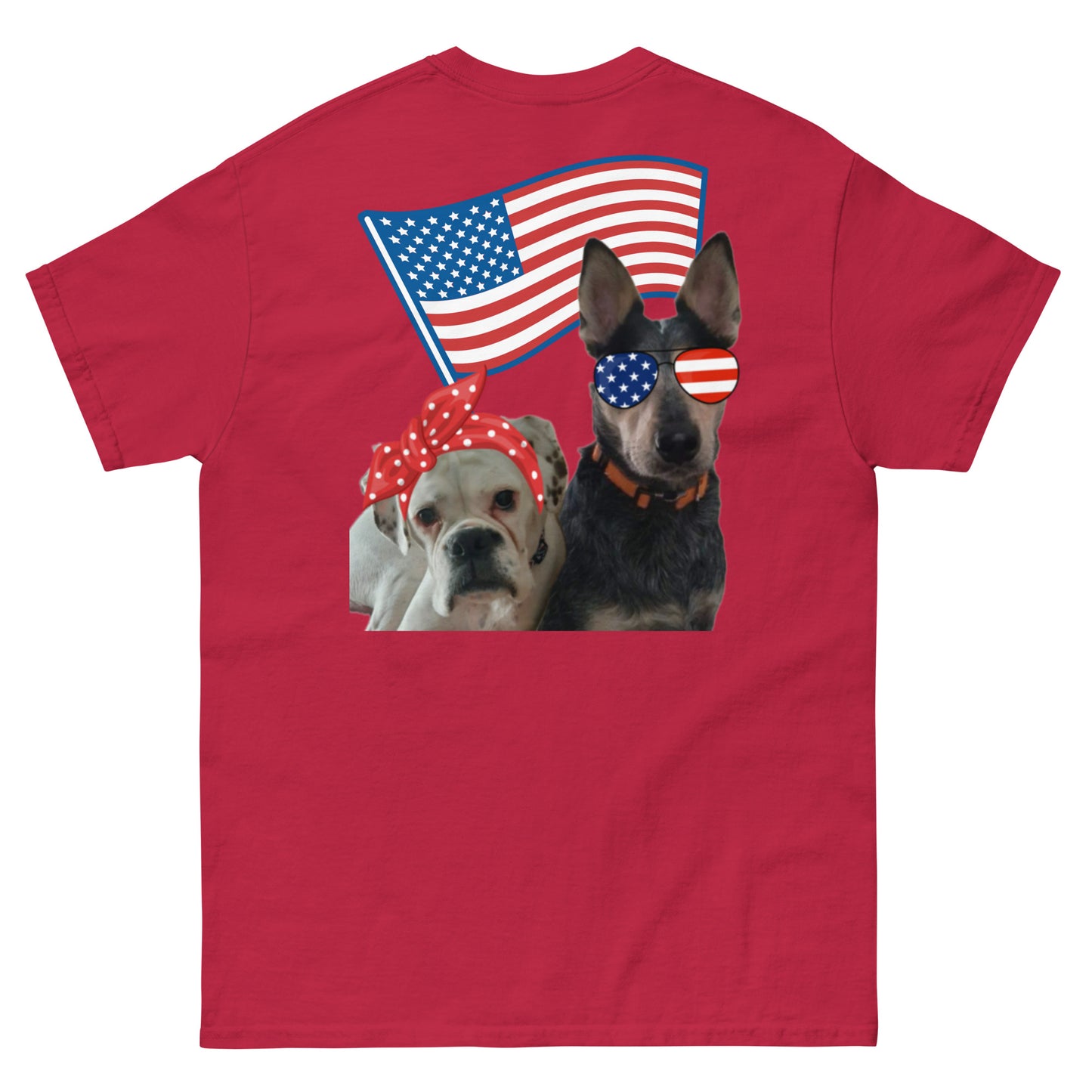 Roscoe and Ivy USA Men's classic tee front and back print