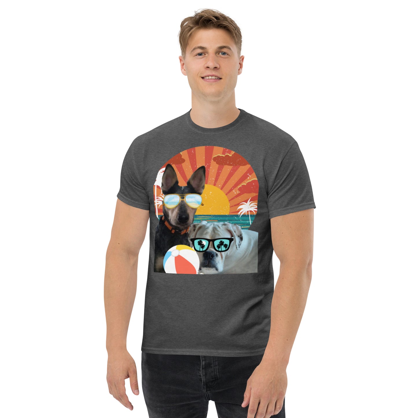 Roscoe and Ivy Beachin Men's classic tee front only