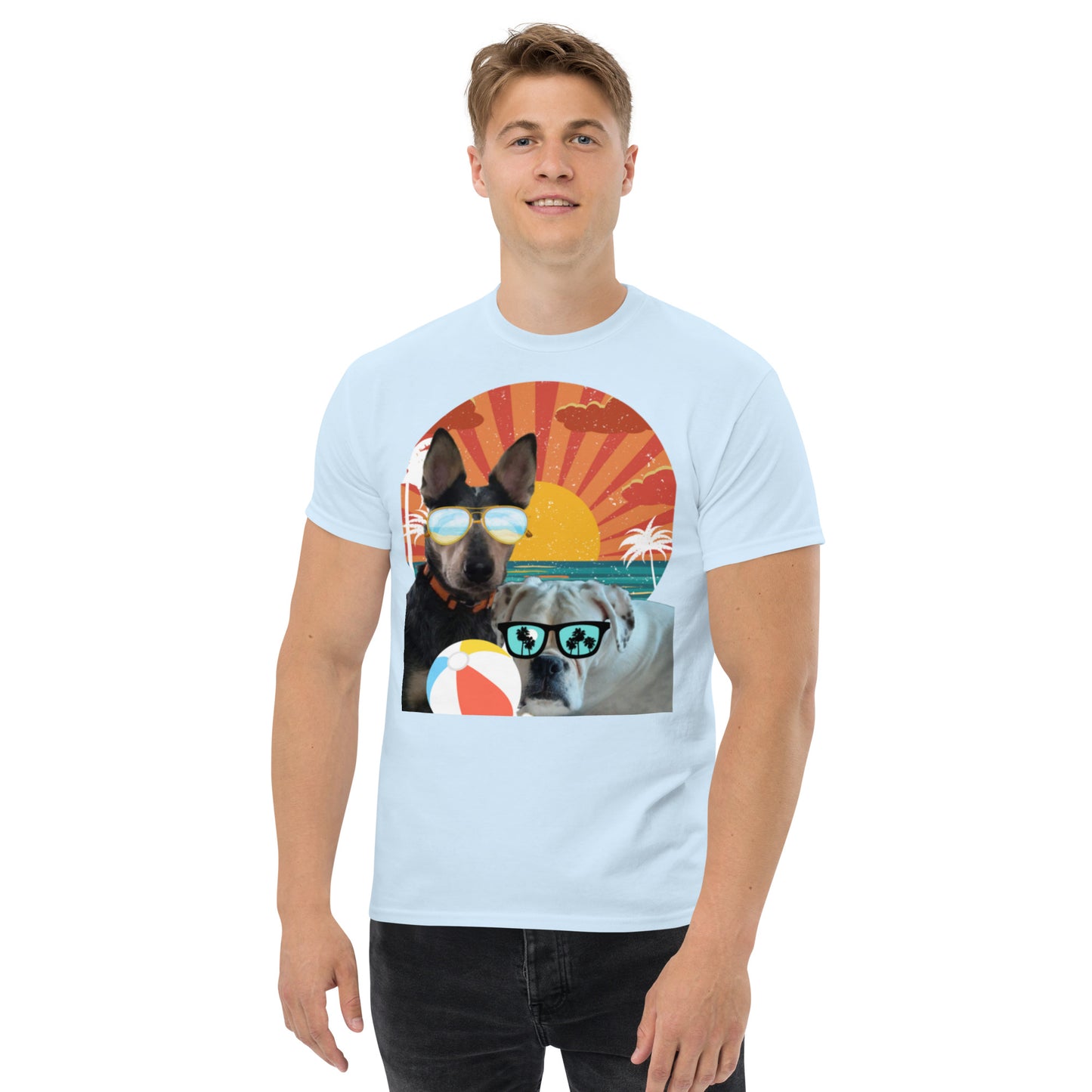 Roscoe and Ivy Beachin Men's classic tee front only