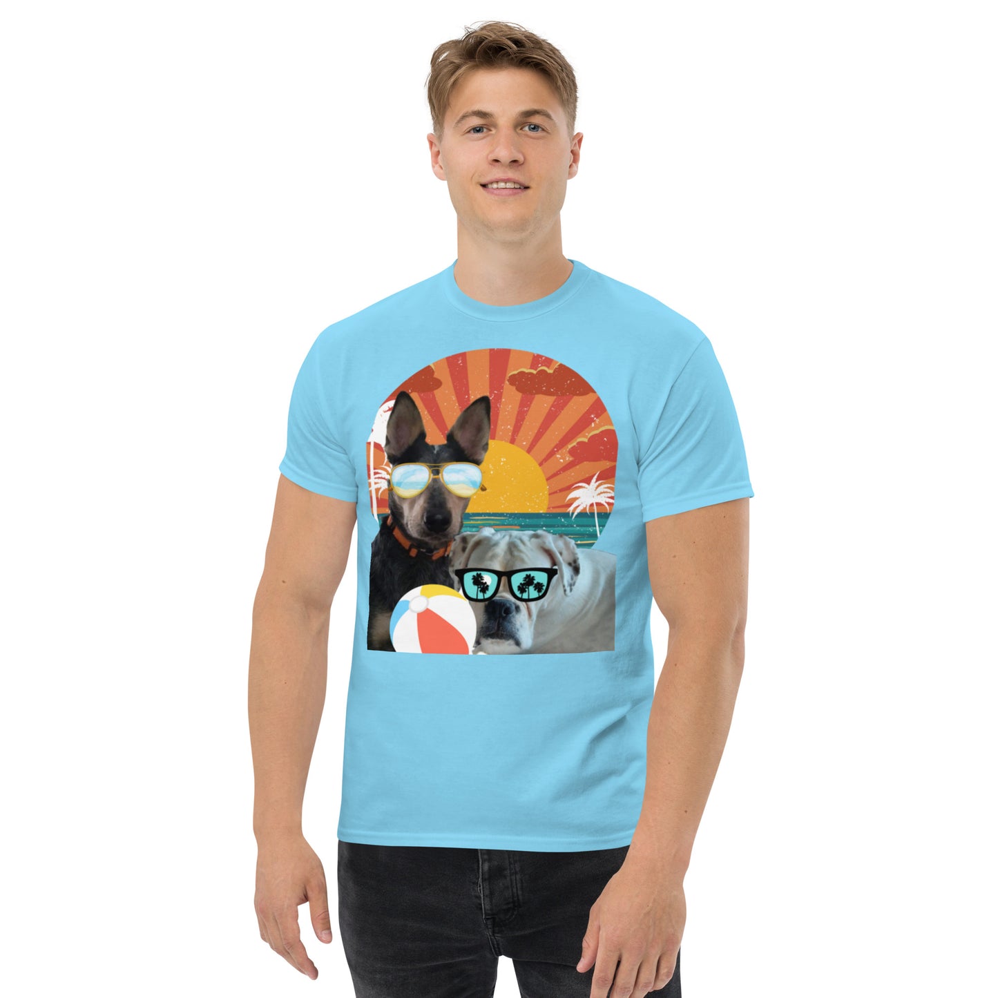 Roscoe and Ivy Beachin Men's classic tee front only