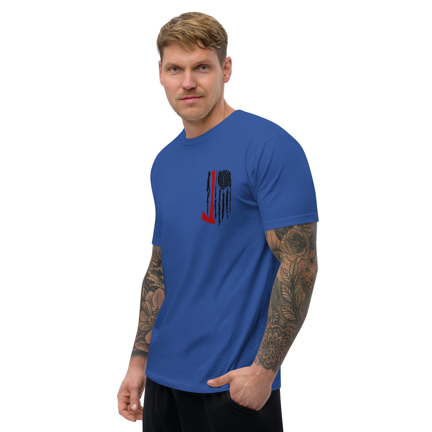 Firefighter Flag Short Sleeve T-shirt Fre