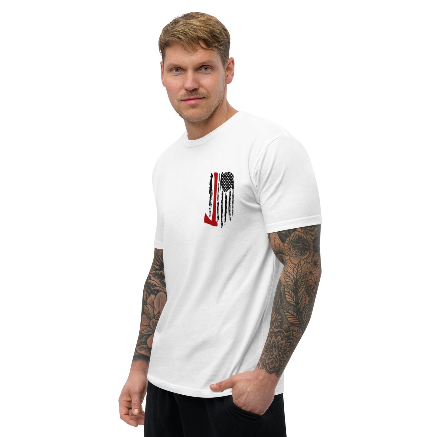 Firefighter Flag Short Sleeve T-shirt Fre