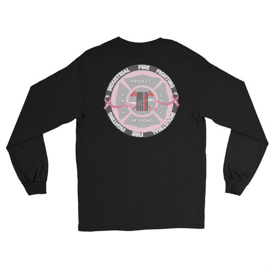 Industrial Fire Fighting Breast Cancer Awareness Men’s Long Sleeve Shirt