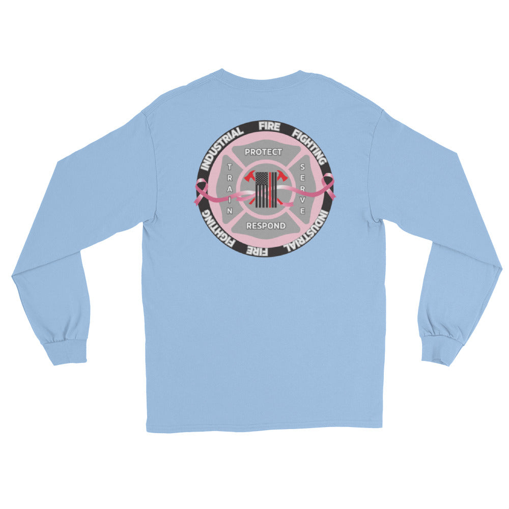 Industrial Fire Fighting Breast Cancer Awareness Men’s Long Sleeve Shirt