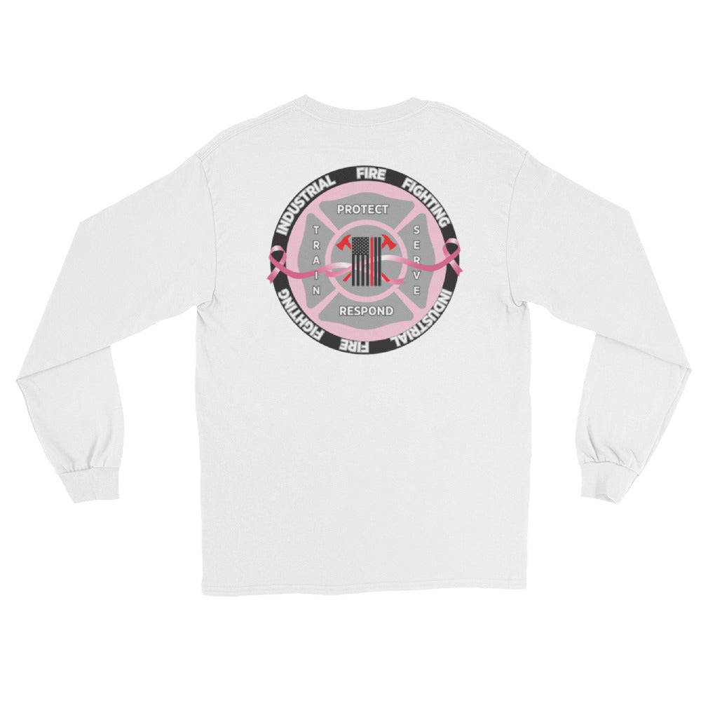 Industrial Fire Fighting Breast Cancer Awareness Men’s Long Sleeve Shirt