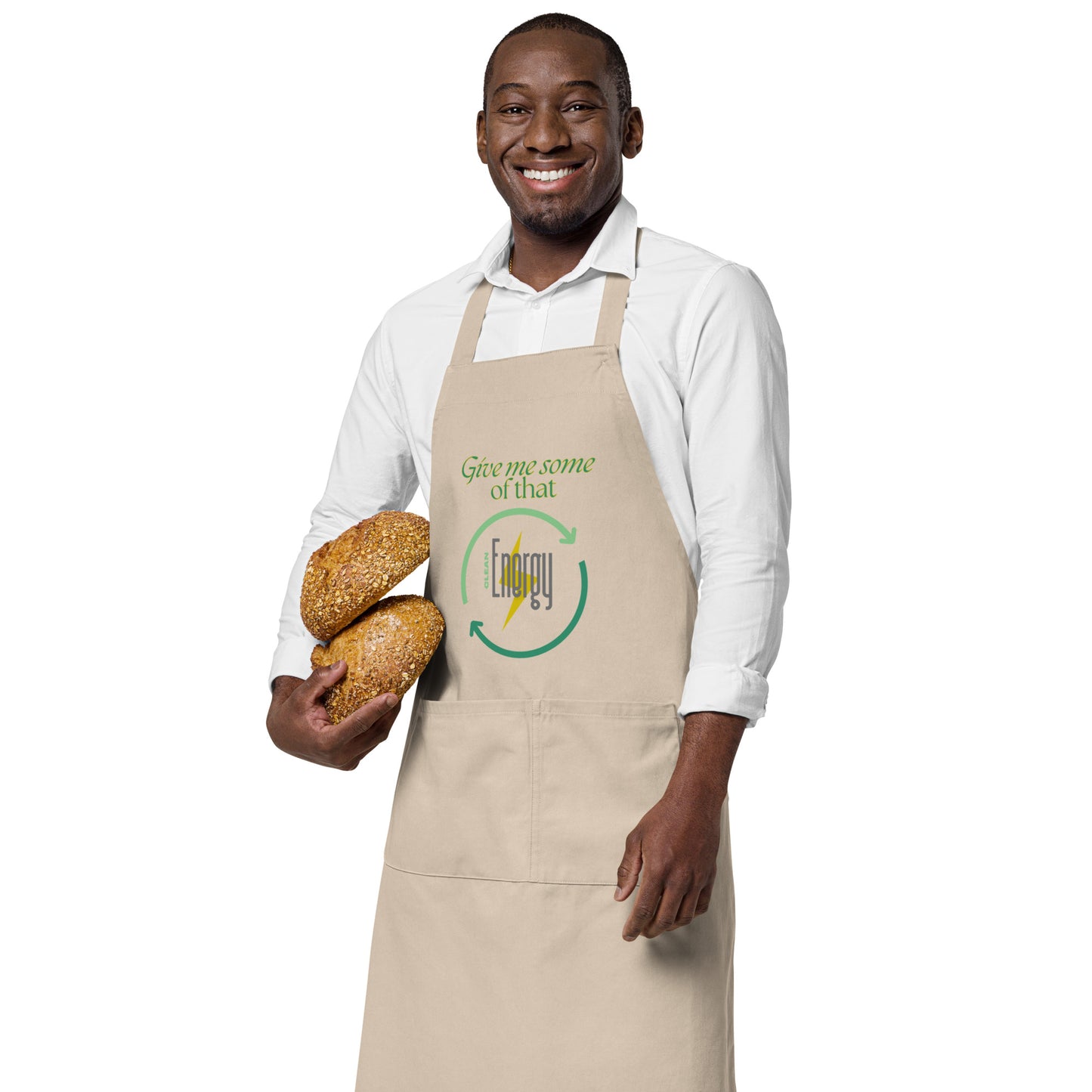 Give me some of that clean energy Organic cotton apron