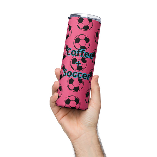 Coffee + Soccer Stainless steel tumbler ilmt