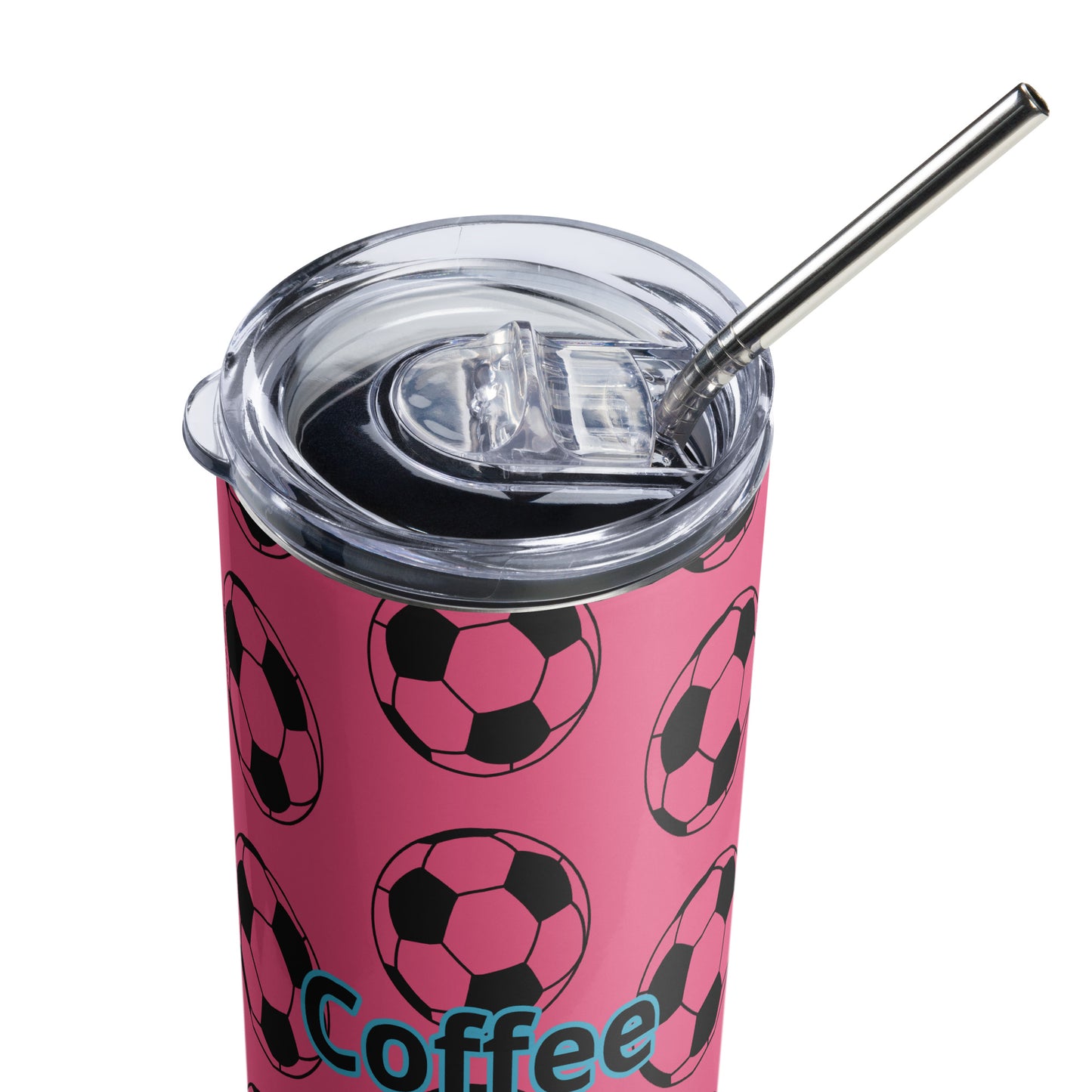 Coffee + Soccer Stainless steel tumbler ilmt