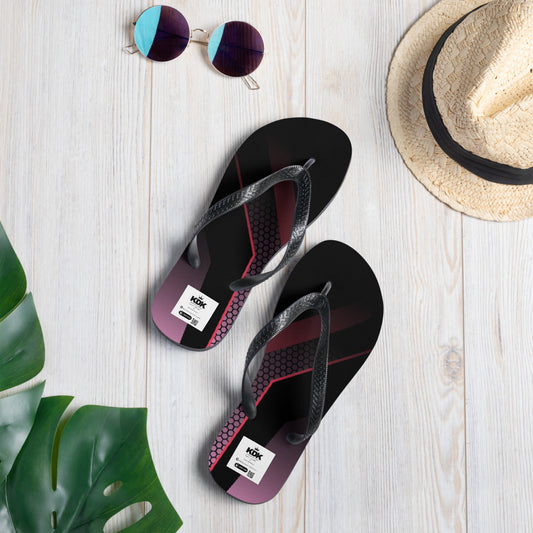 360 Lifestyle Flip-Flops black with pink geo print