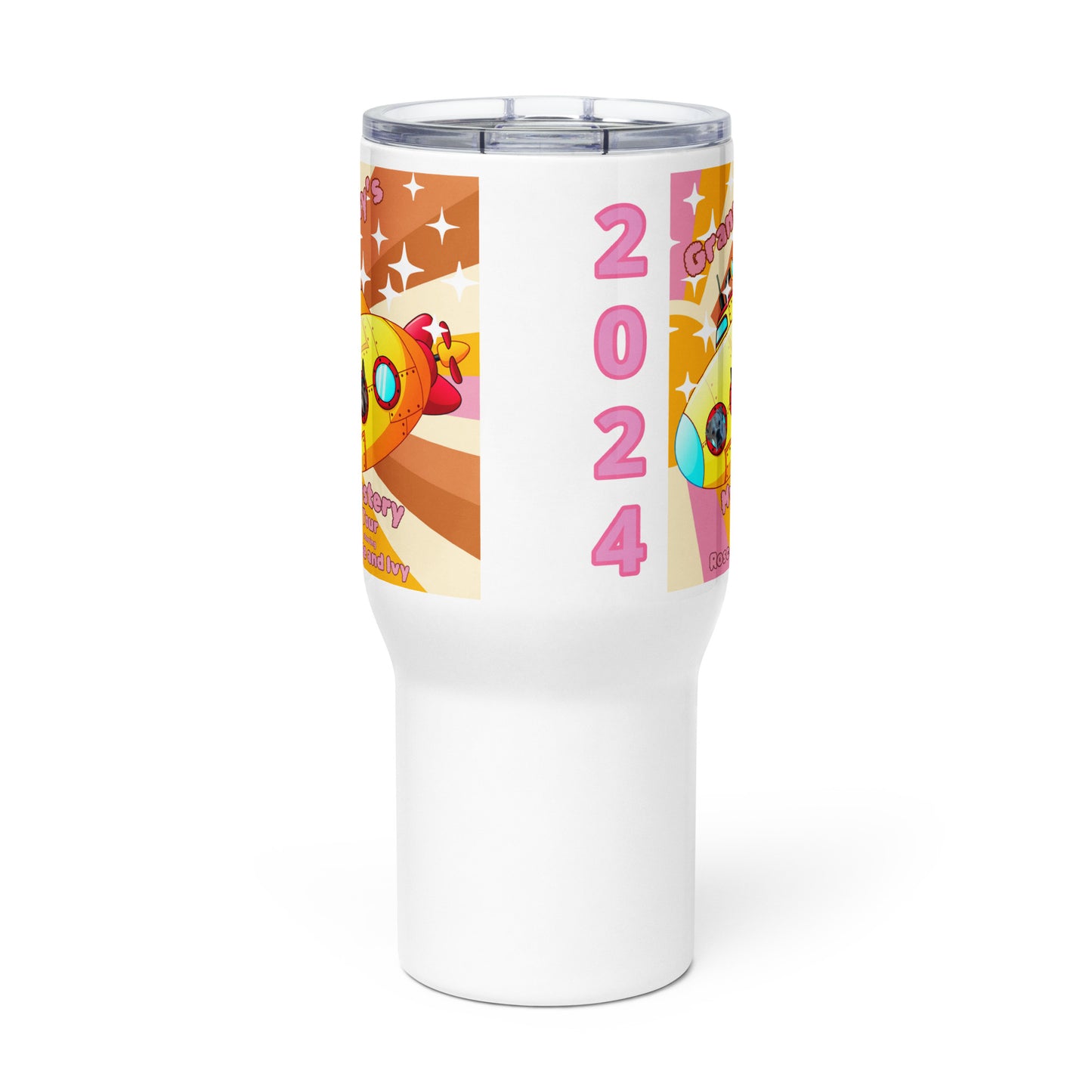 Granny Tour with Roscoe and Ivy Travel mug with a handle