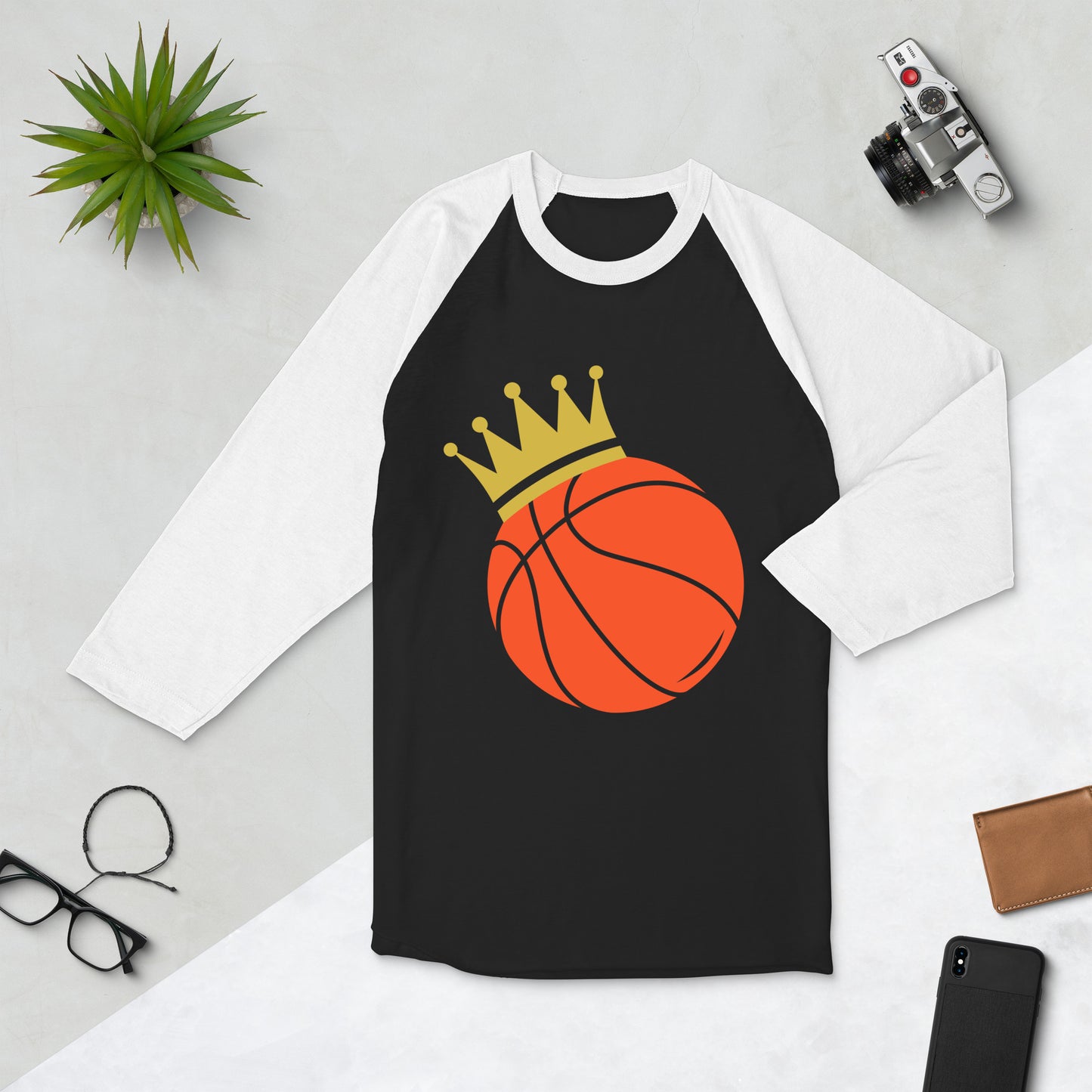 Basketball King 3/4 sleeve raglan shirt ilmt dbd