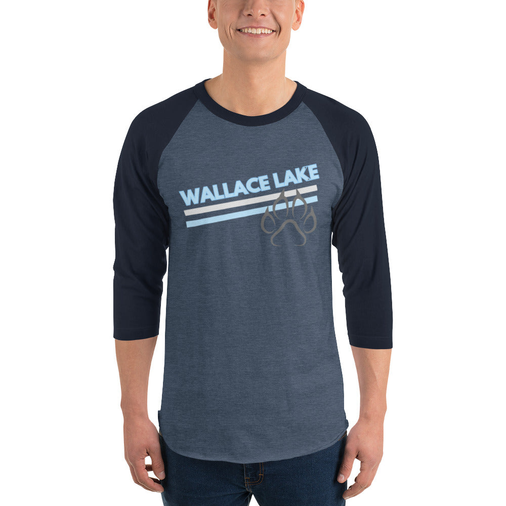 Wallace Lake unisex adult 3/4 sleeve raglan shirt