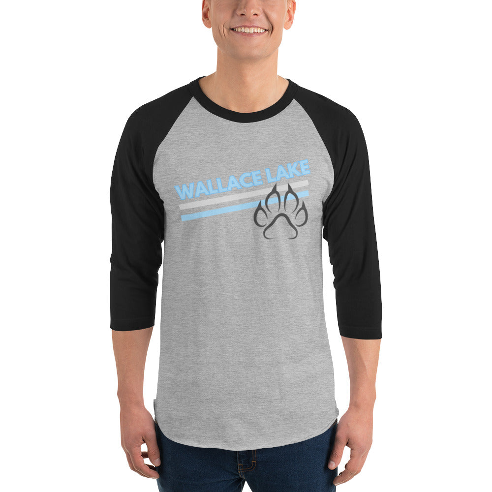 Wallace Lake unisex adult 3/4 sleeve raglan shirt