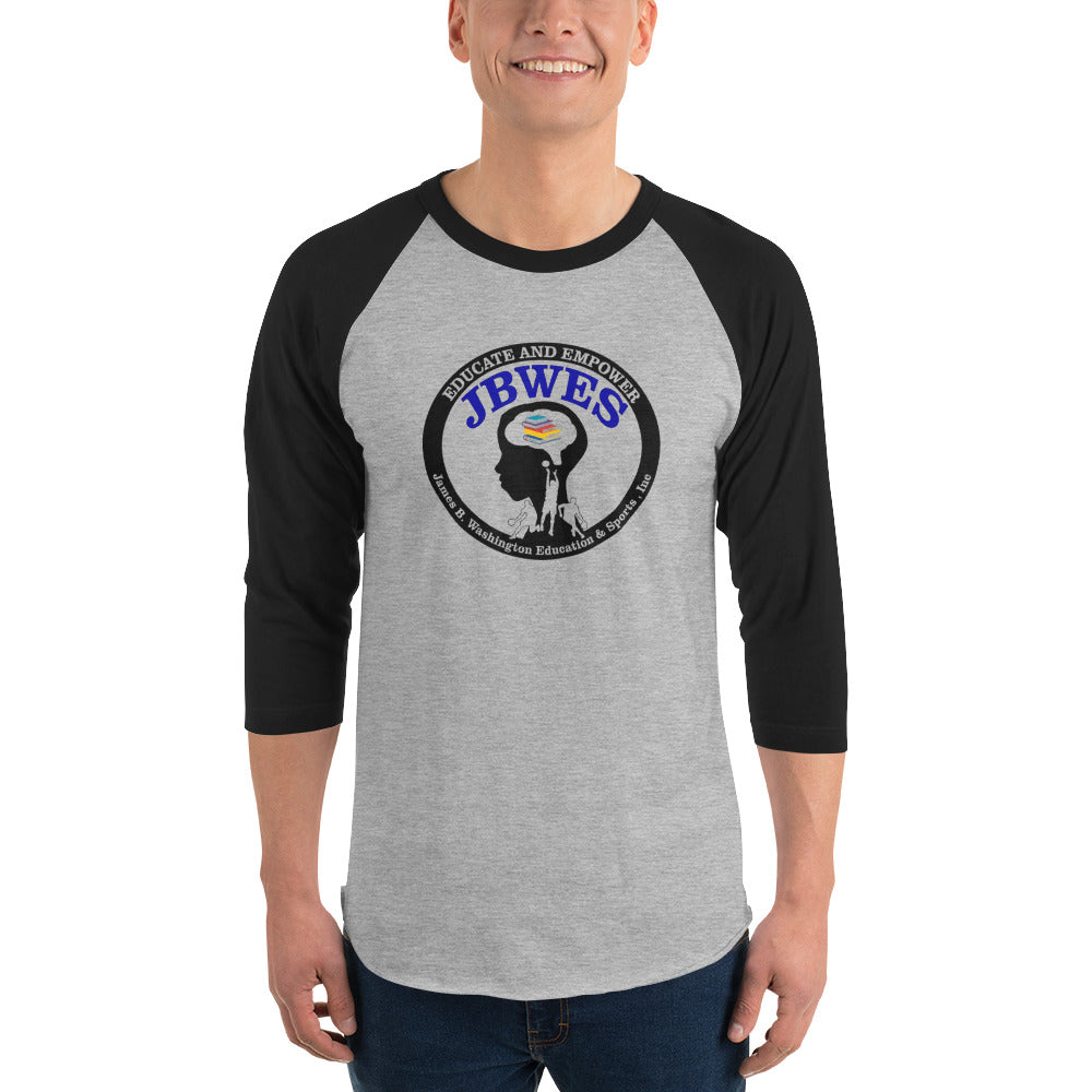 JBWES Digital Large Logo 3/4 sleeve raglan shirt