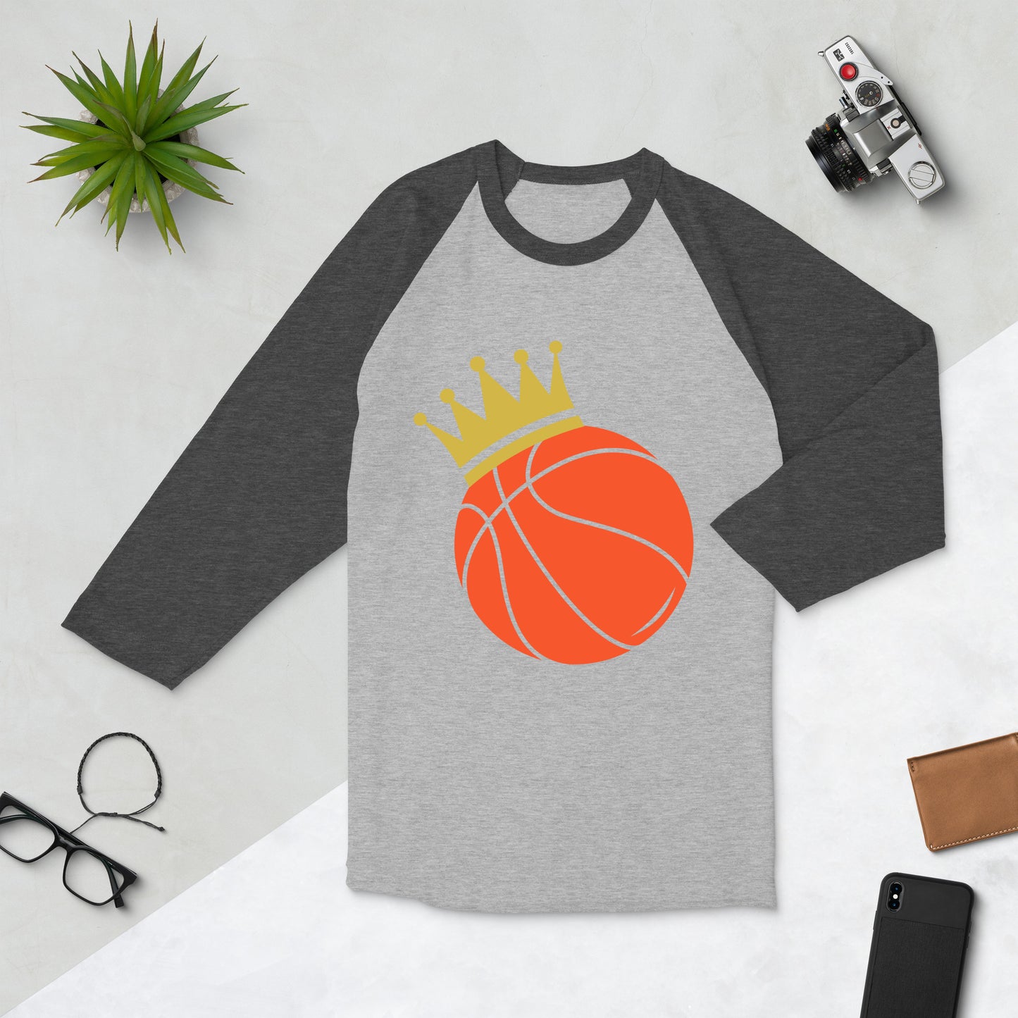 Basketball King 3/4 sleeve raglan shirt ilmt dbd