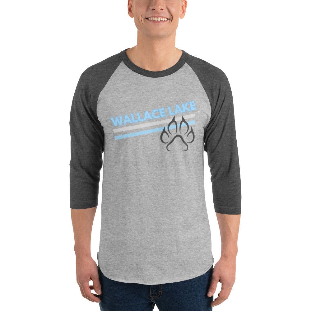 Wallace Lake unisex adult 3/4 sleeve raglan shirt