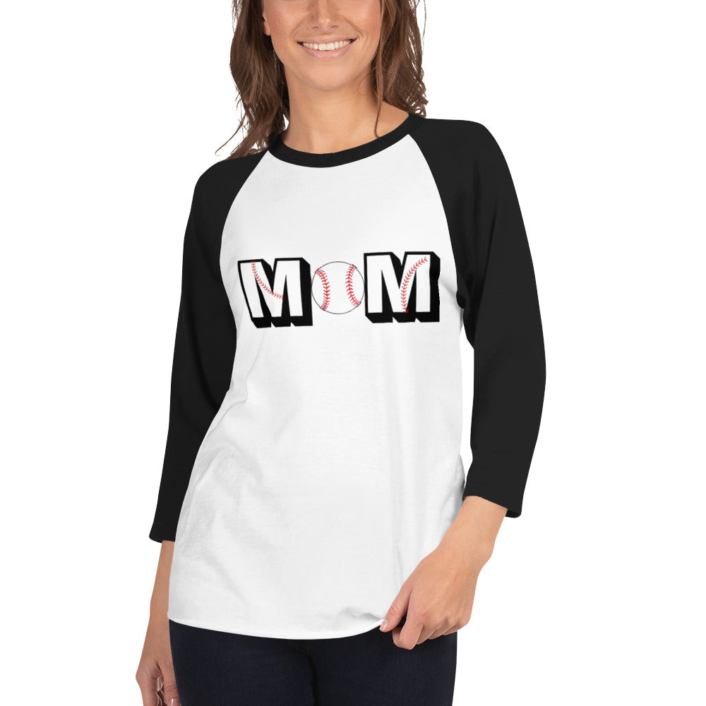 Baseball Mom 3/4 sleeve raglan shirt ilmt