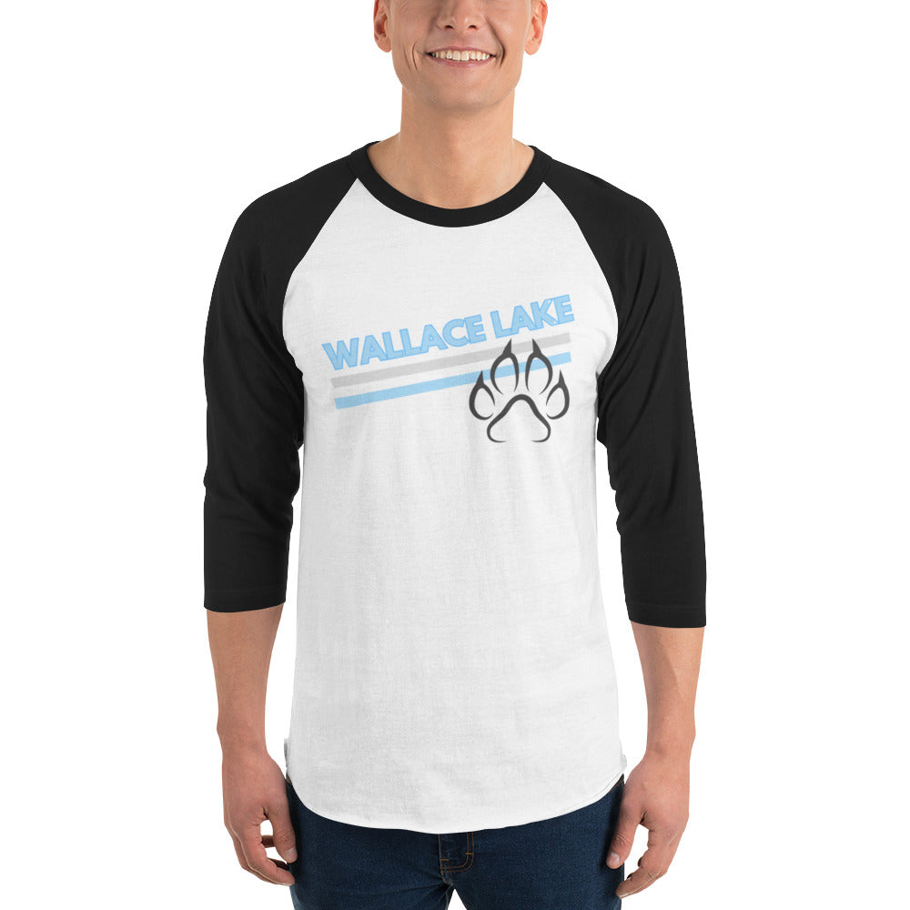 Wallace Lake unisex adult 3/4 sleeve raglan shirt