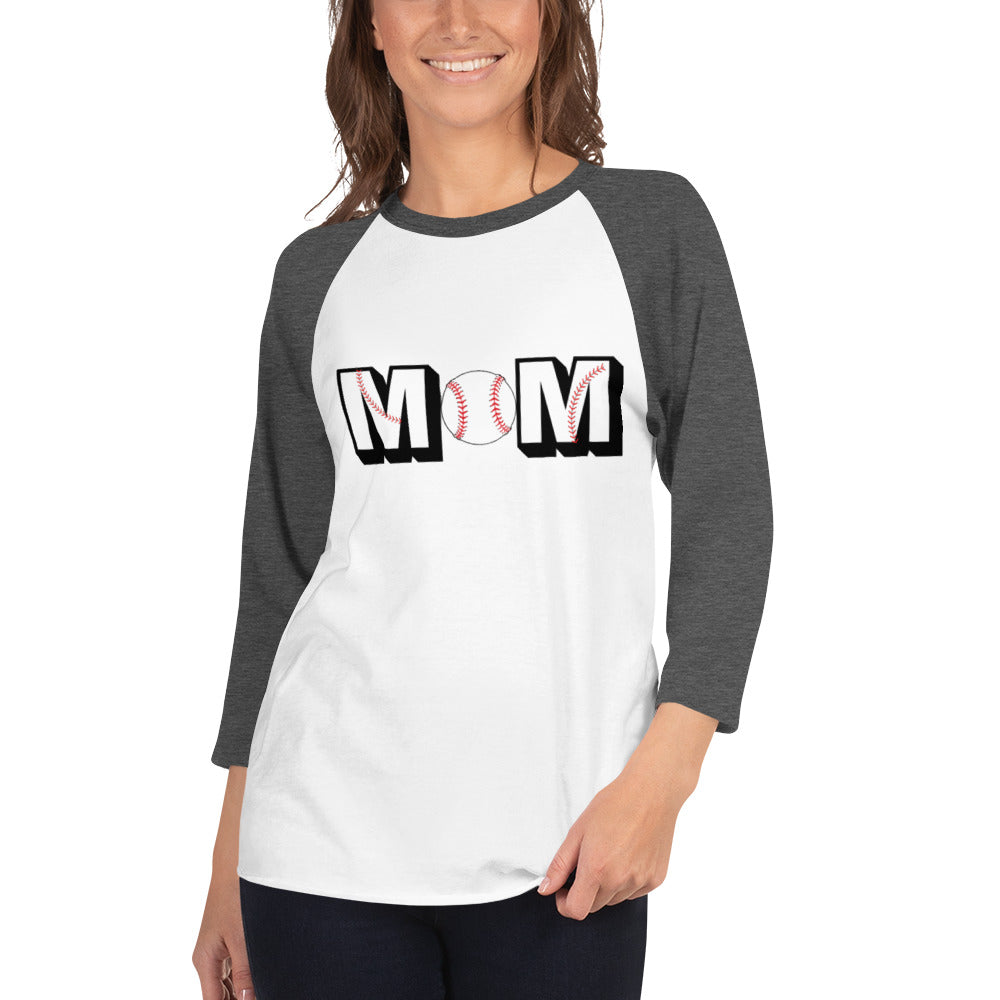 Baseball Mom 3/4 sleeve raglan shirt ilmt