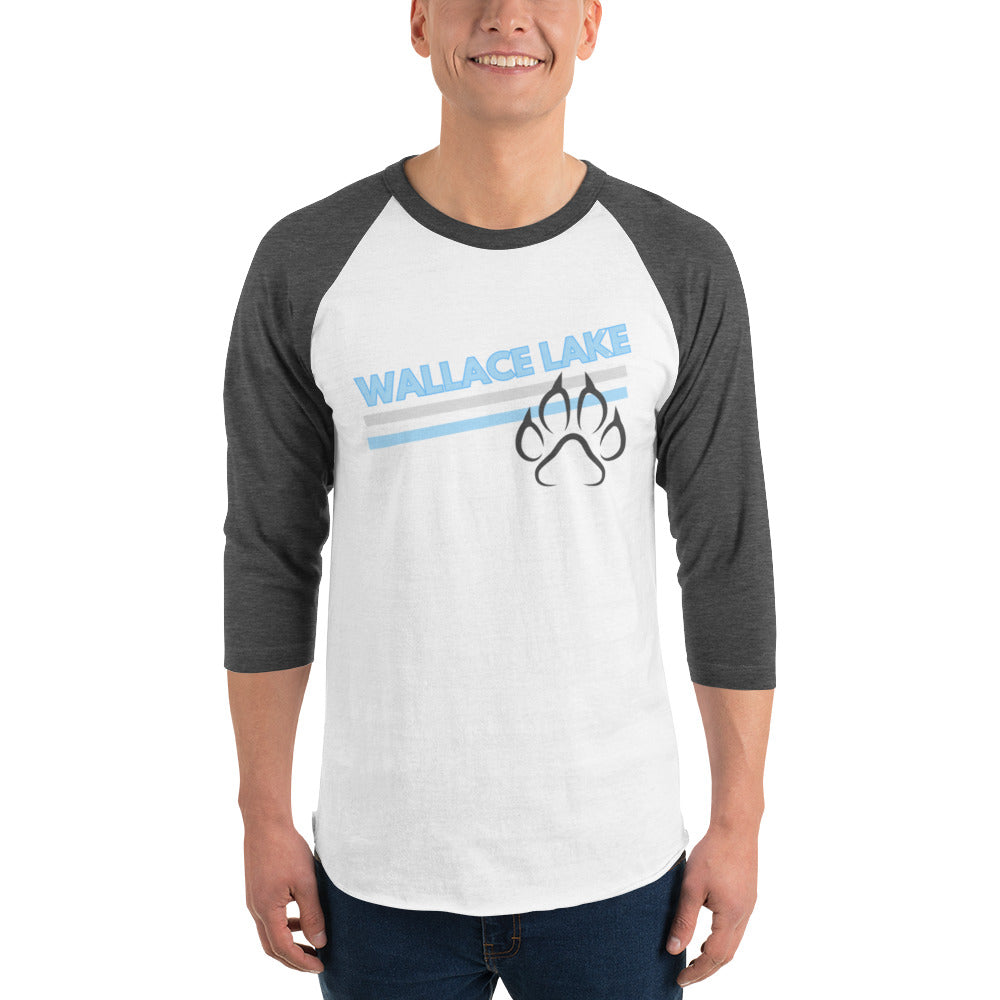 Wallace Lake unisex adult 3/4 sleeve raglan shirt