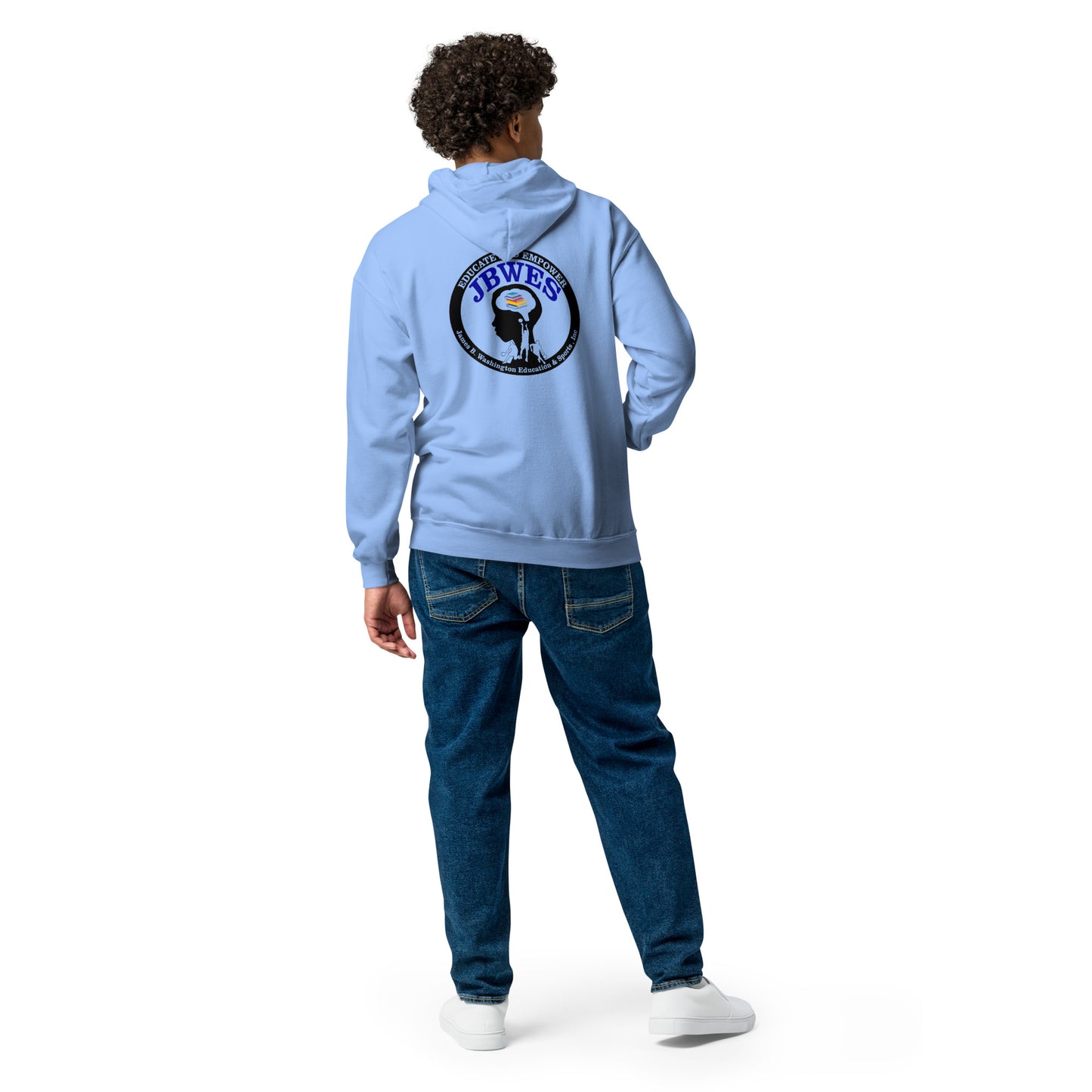 JBWES Digital logo front and back Unisex heavy blend zip hoodie